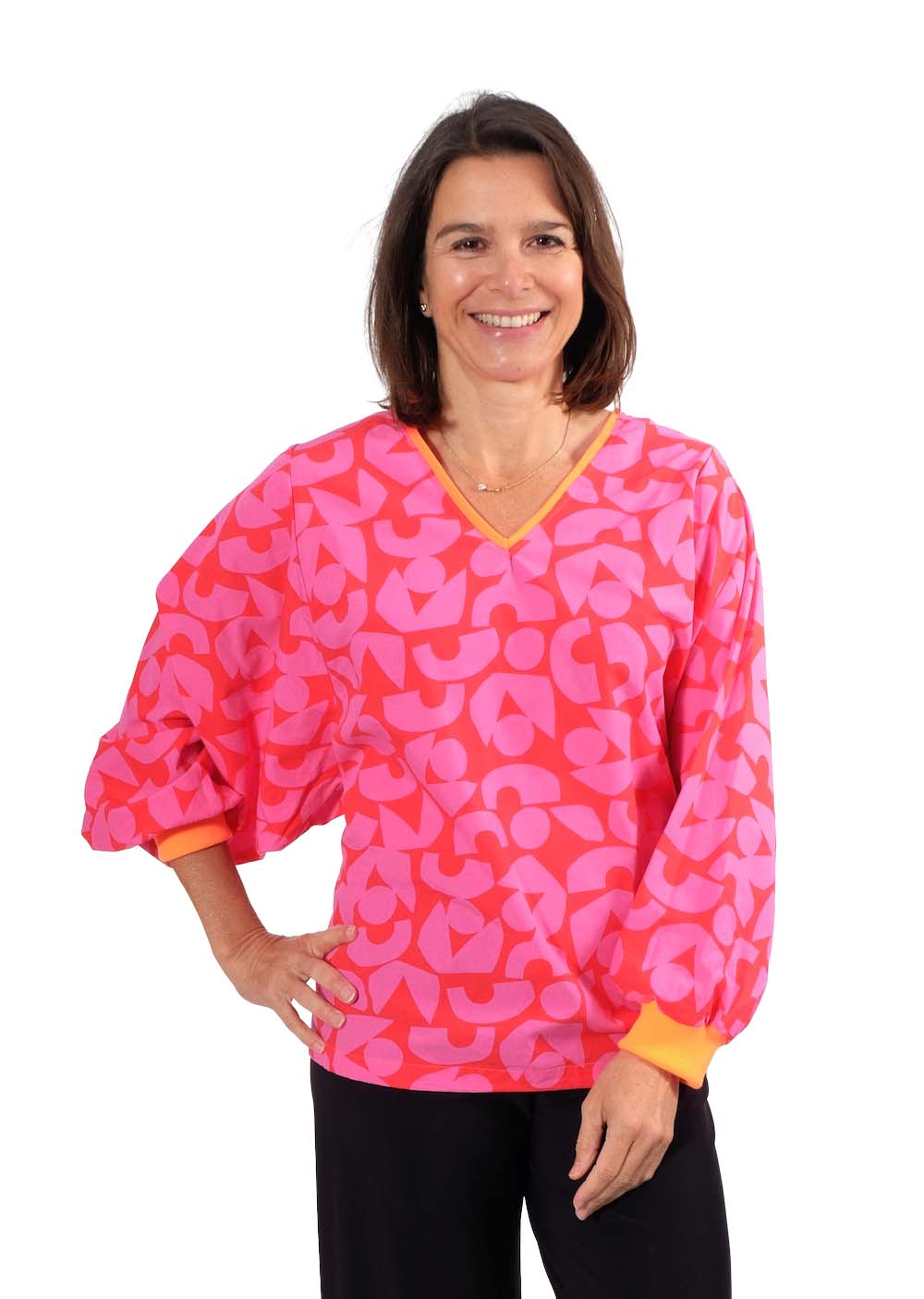 Baumwollstoff, geometrische Musterung diverse Farben – Bild 6