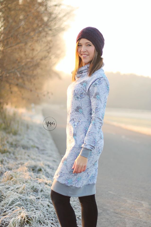 PAPIERSCHNITTMUSTER, Kleid / Pullover mit Rollkragen oder Schalkragen “Thyra”, Gr. 158 – Damengr. 46 – Bild 7