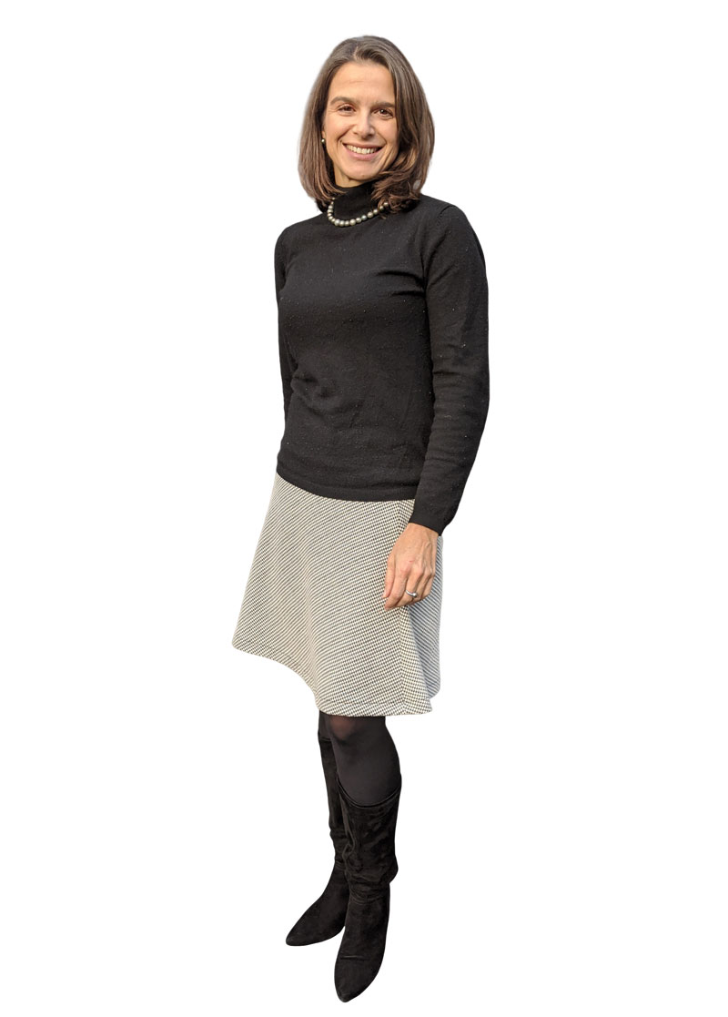 Stretch, Jacquard, Salz und Pfeffer Musterung, Schwarz – Bild 5