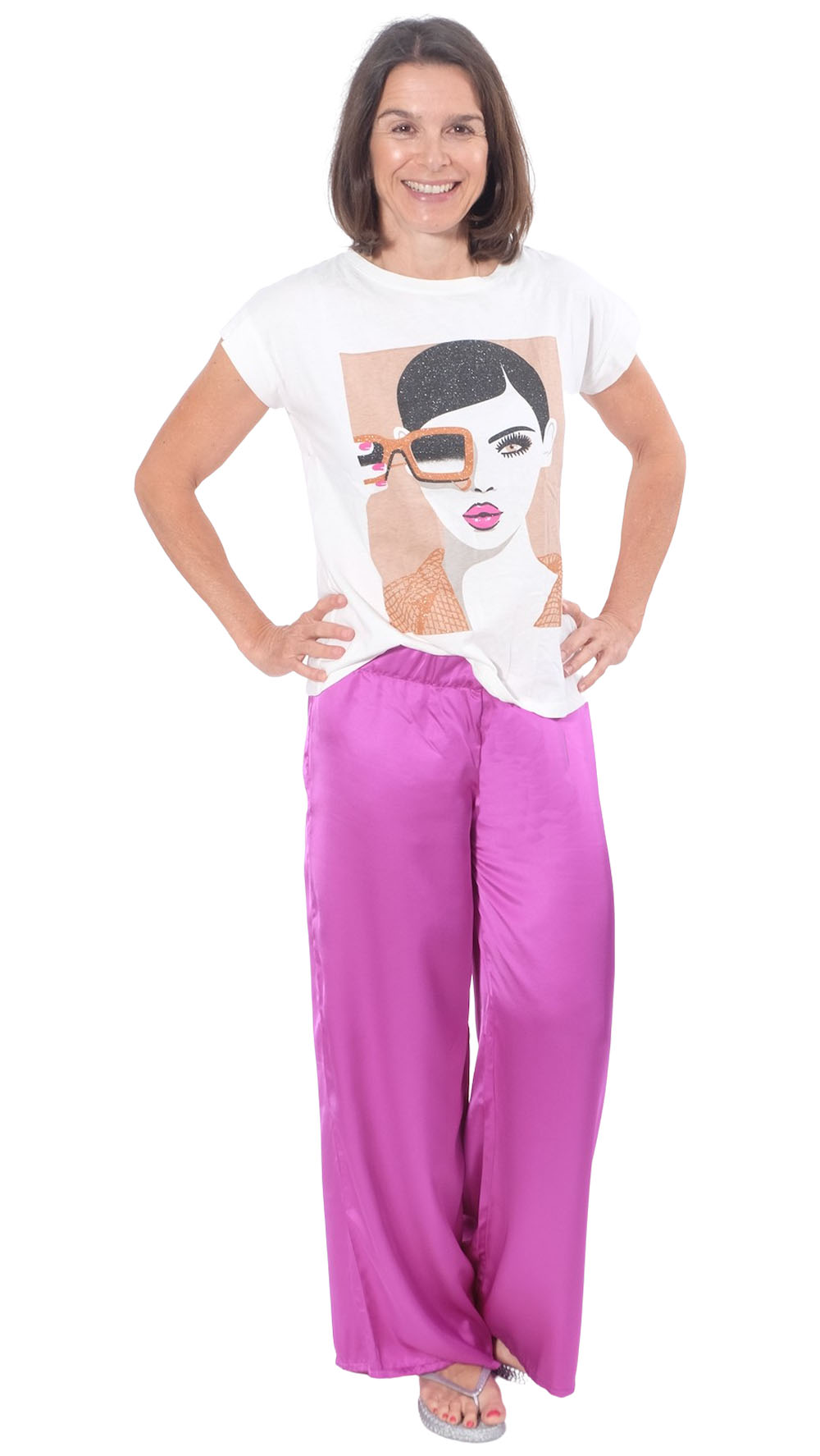 Viskose Satin – Leomusterung Braun Schwarz – Bild 7