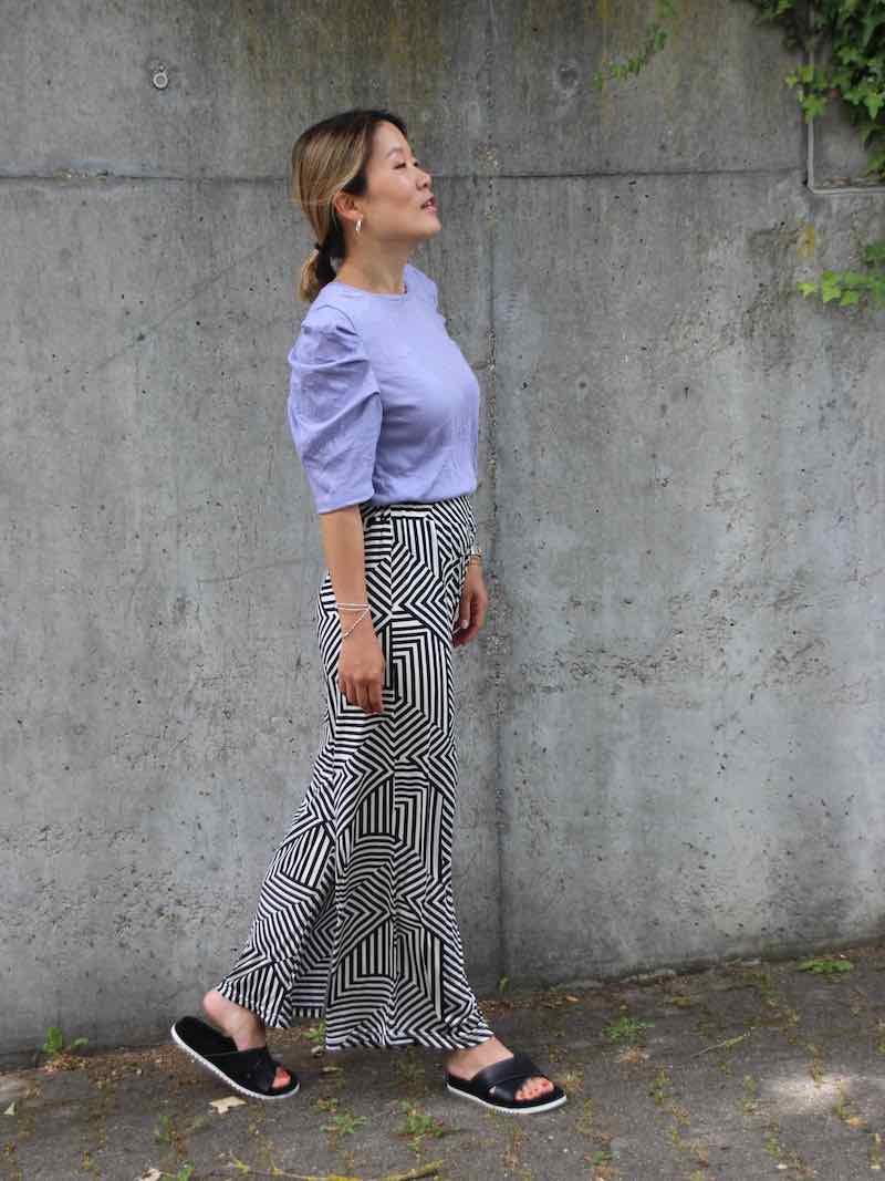 Mischgewebe – Viskose, Zackenmuster, Khaki – Bild 8