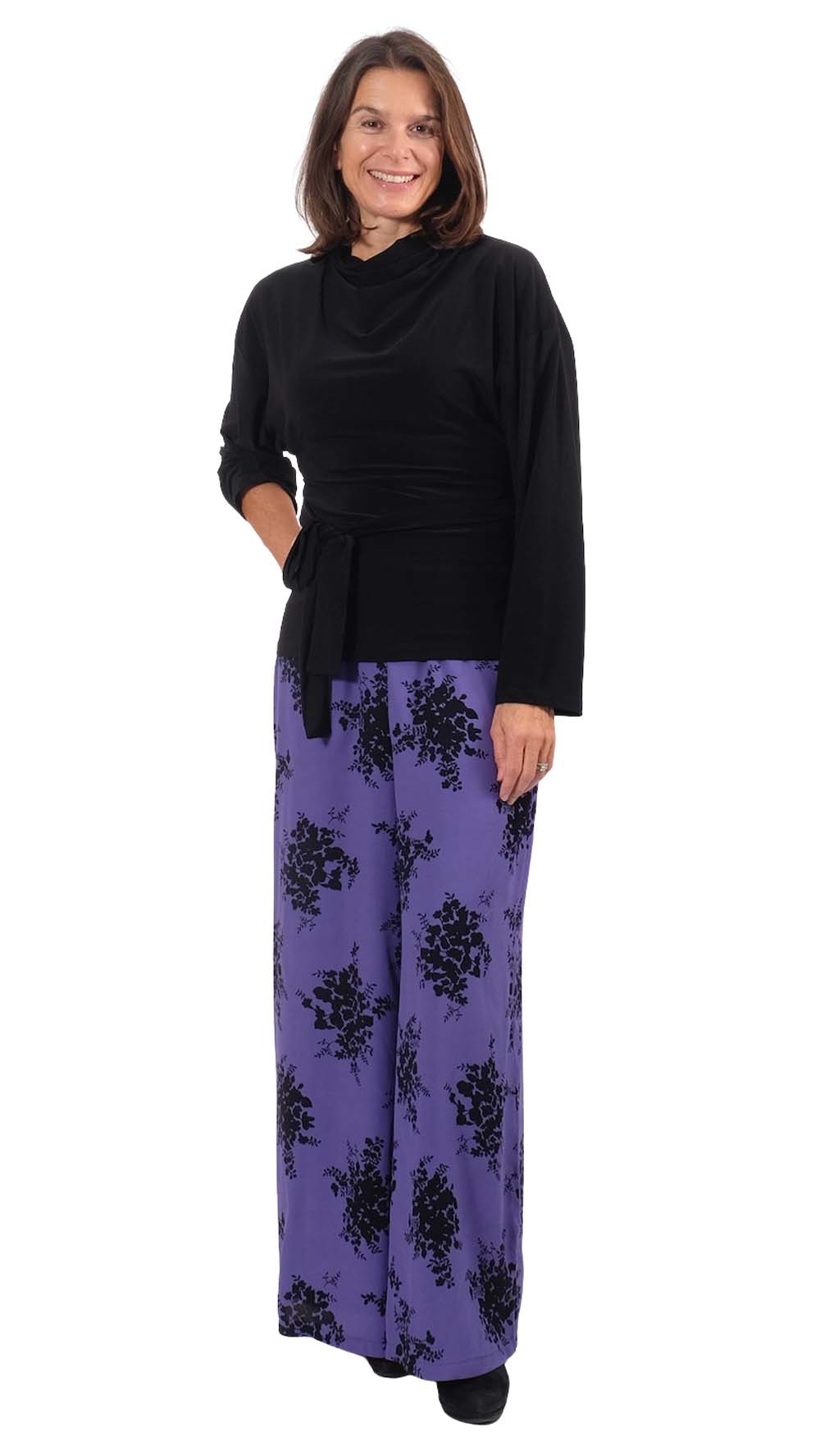 Viskosestoff – Crêpe Stoff, Batikmuster, Pink / Orange – Bild 6