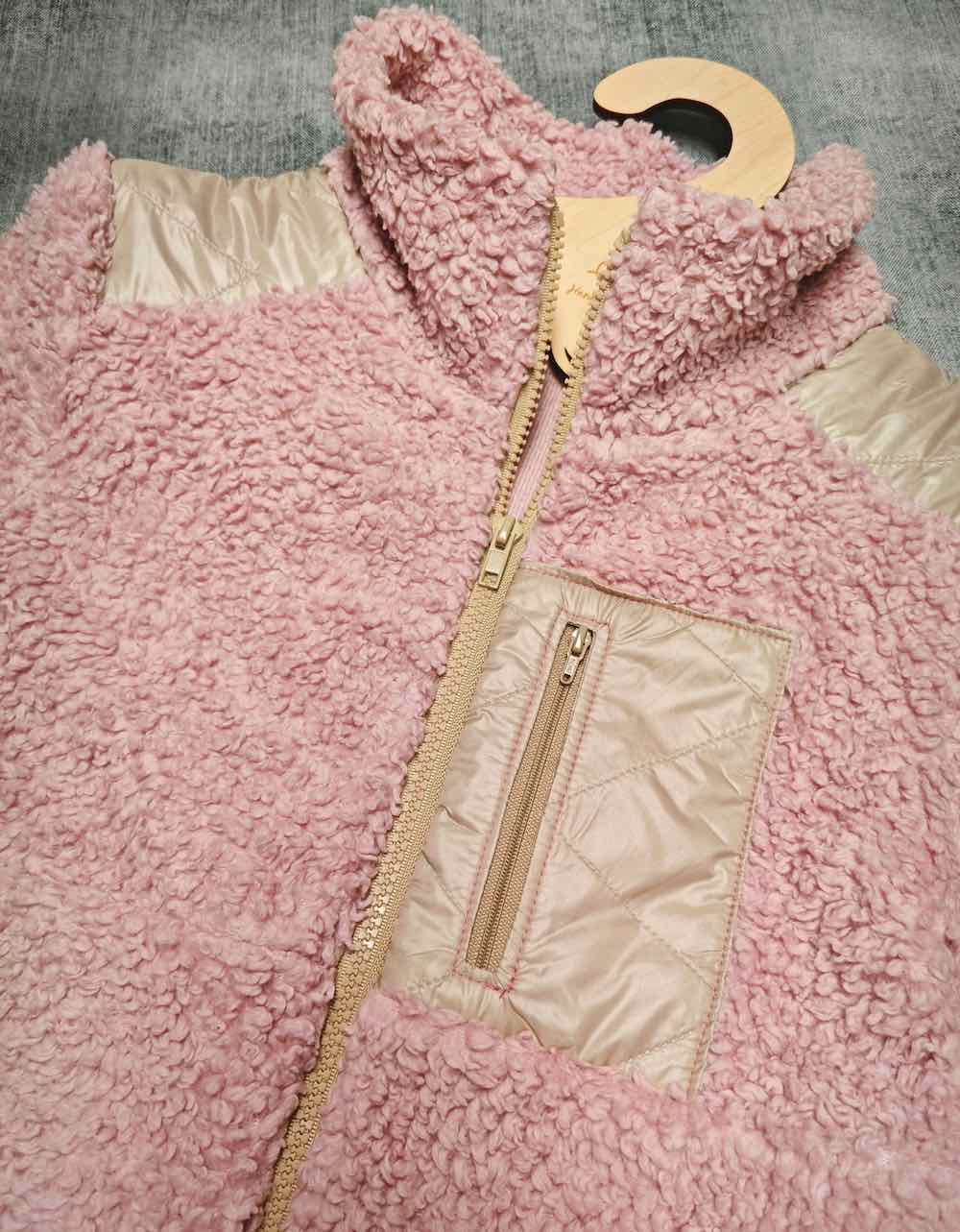 Teddystoff, Altrosa, Baumwolle – Bild 4