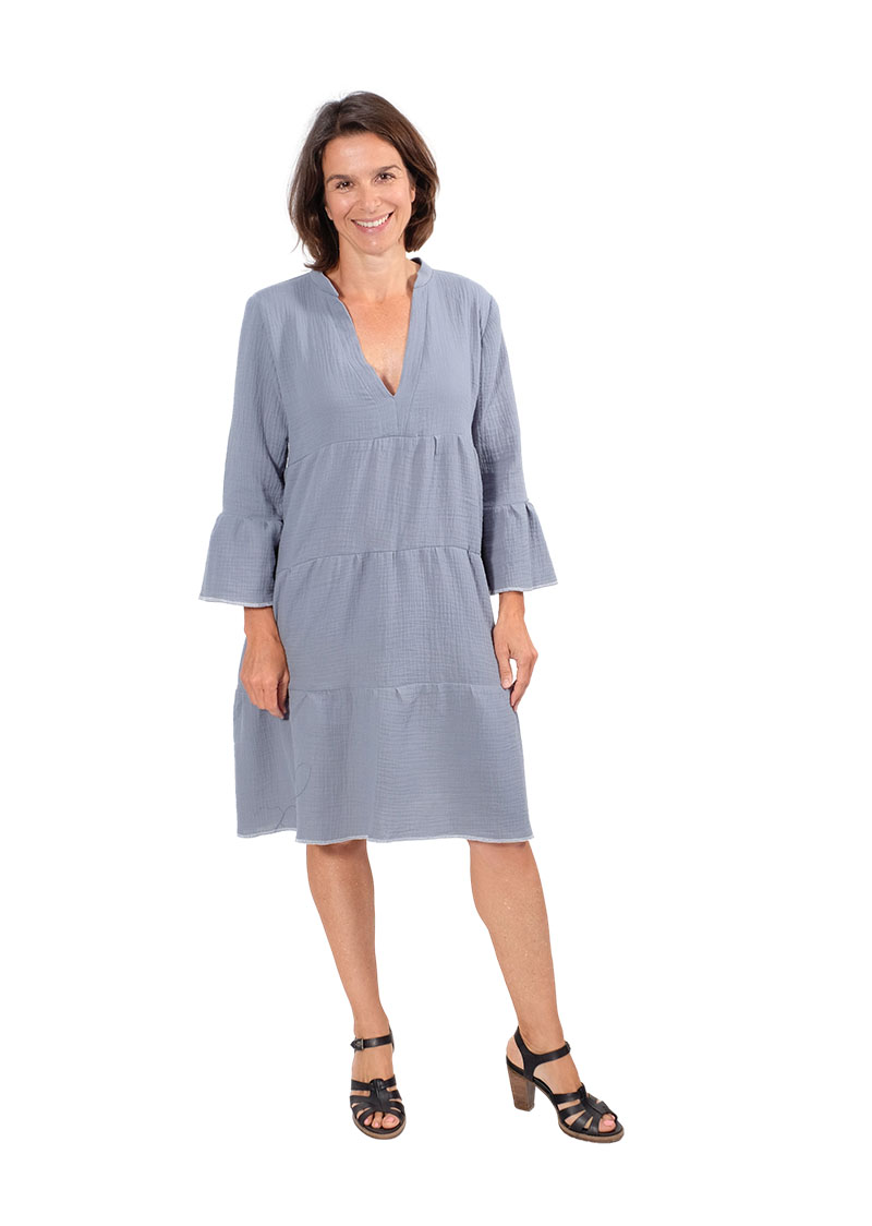 Bio Gauze, Musselin – Mandarine dunkel – unifarben – Bild 8