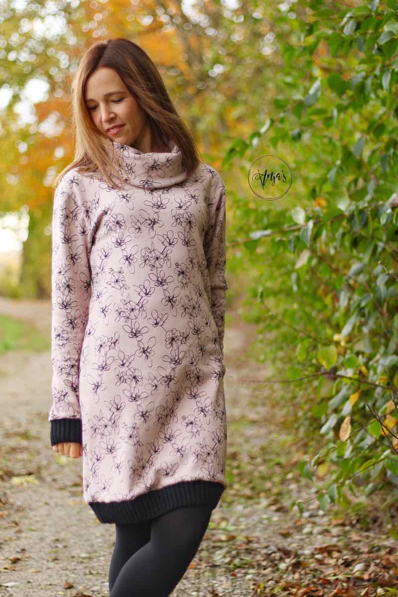 PAPIERSCHNITTMUSTER, Kleid / Pullover mit Rollkragen oder Schalkragen “Thyra”, Gr. 158 – Damengr. 46 – Bild 5