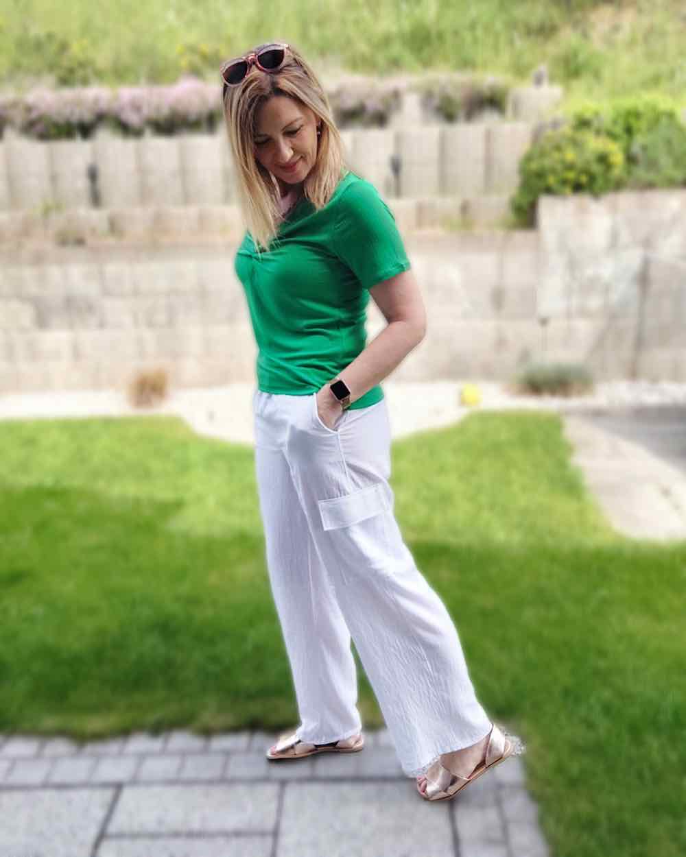 Jersey, weicher Rippenjersey, Grasgrün – Bild 5