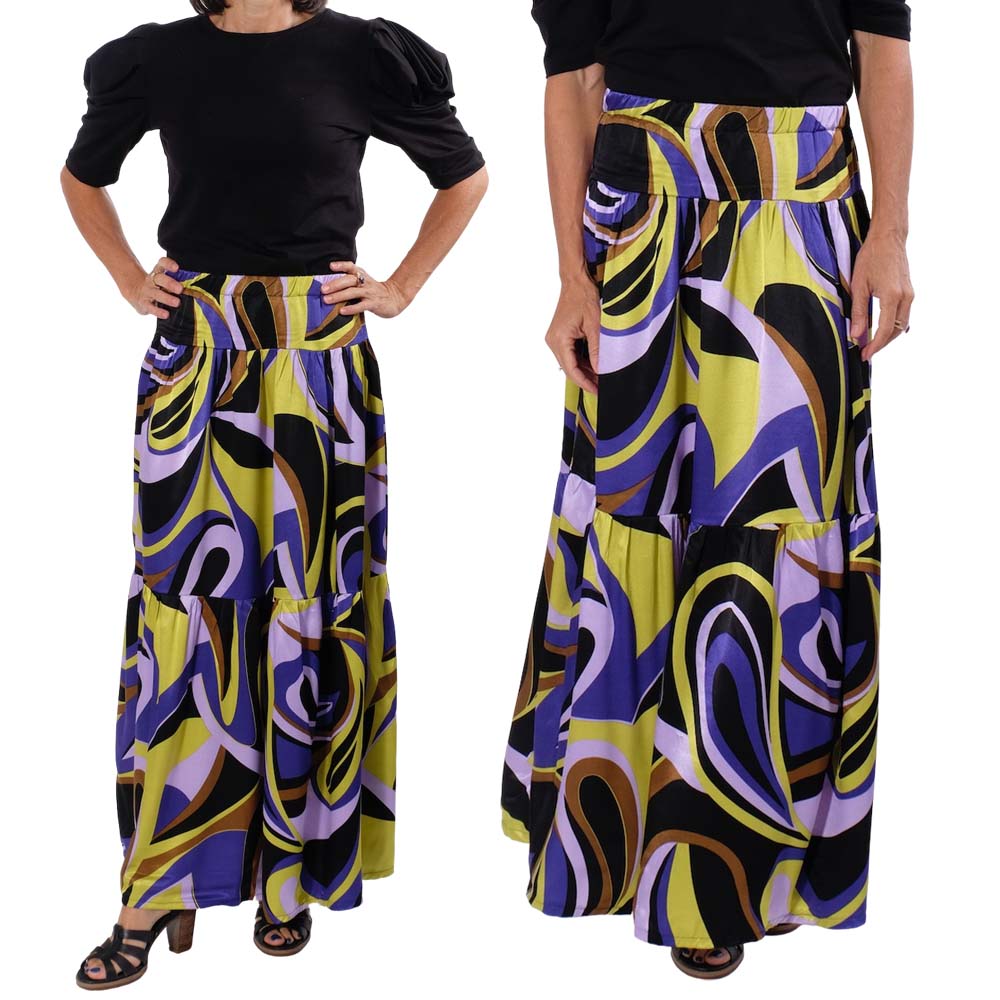 Viskose Satin – Leomusterung Braun Schwarz – Bild 8