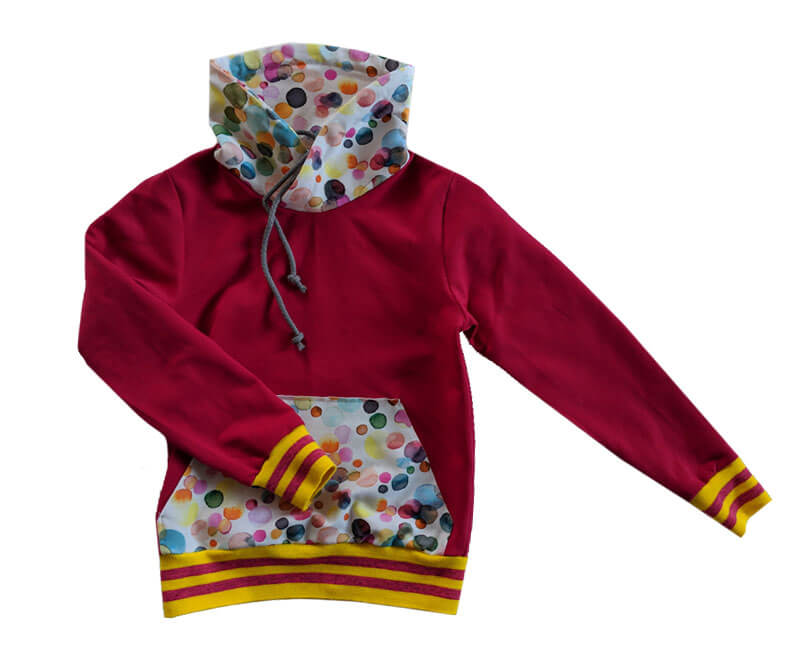 French Terry, unifarben Pink dunkel, Sweatshirtstoff brushed – Bild 4