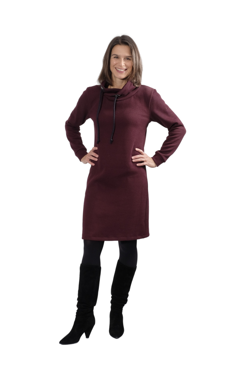 PAPIERSCHNITTMUSTER, Kleid / Pullover mit Rollkragen oder Schalkragen “Thyra”, Gr. 158 – Damengr. 46 – Bild 3