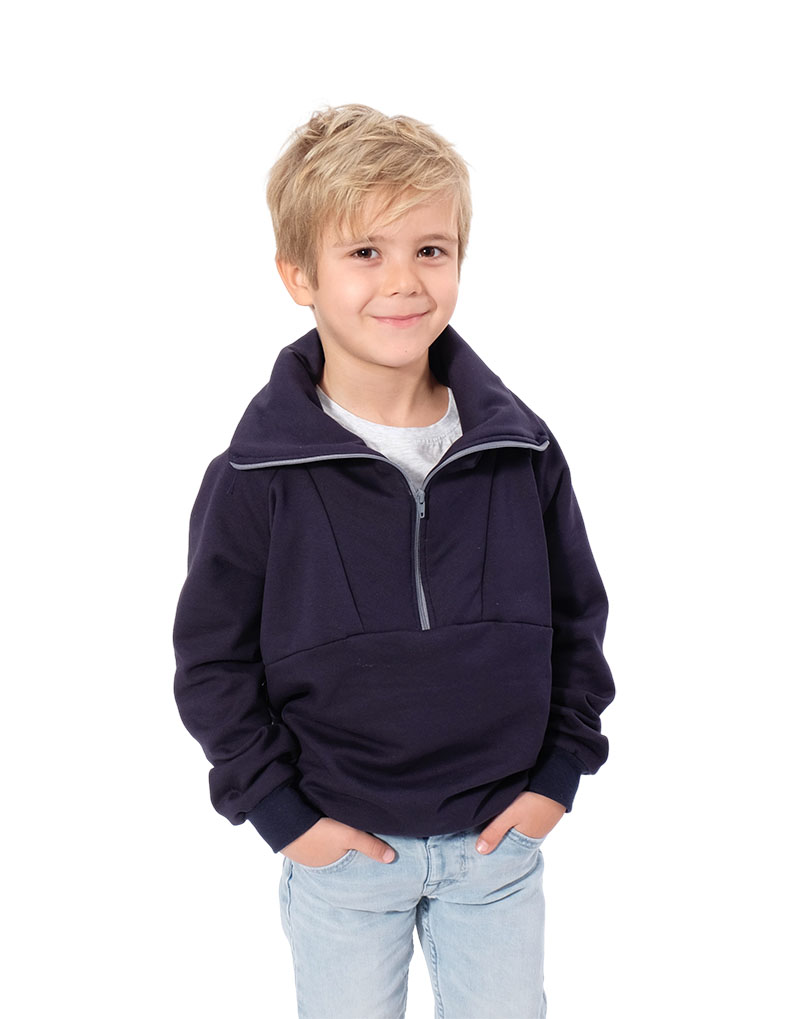 French Terry Stoff – Sommersweat, Marine – Bild 5