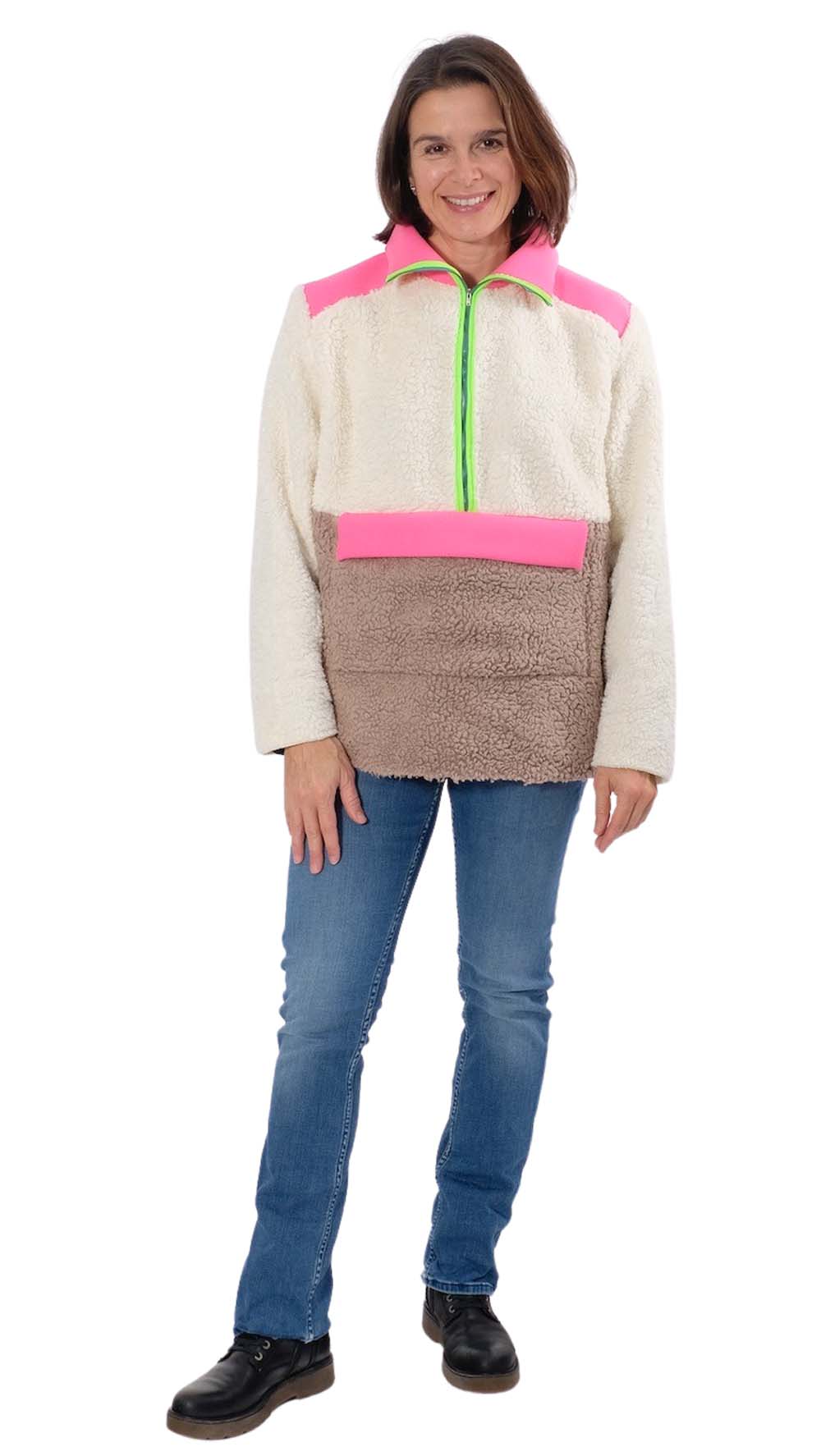 Teddystoff, Dunkelgrau, Baumwolle – Bild 5