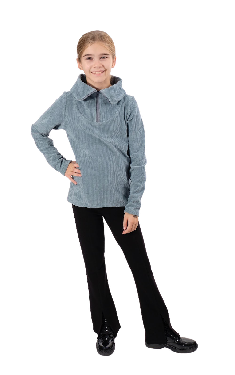 Strickstoff, Jersey, Rippenjersey in Mint – Bild 4