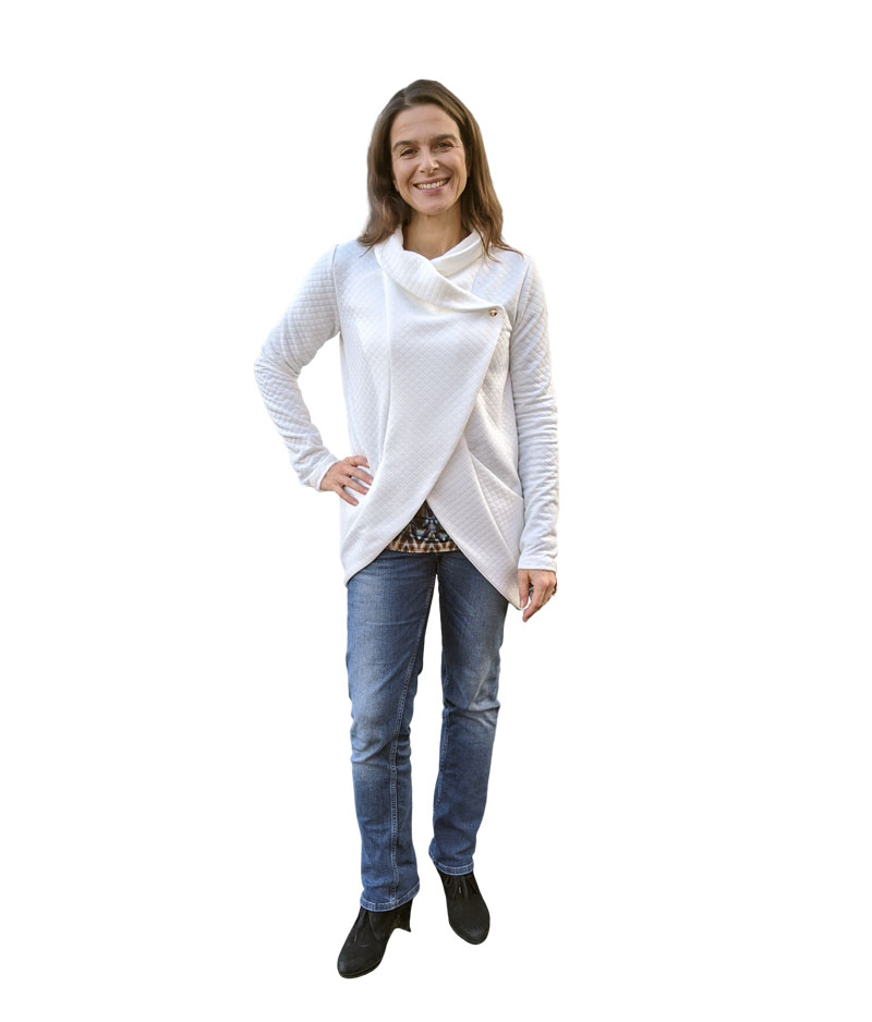 Waffelstoff, weiche anschmiegsame Qualität – Bordeaux – Bild 3