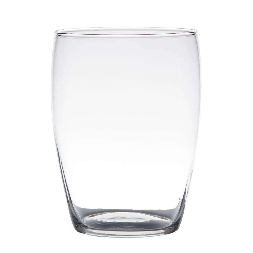 Schöne Vase aus Glas runde Glasvase Wohnzimmer Deko transparent Ø 14×20 cm – Bild 2