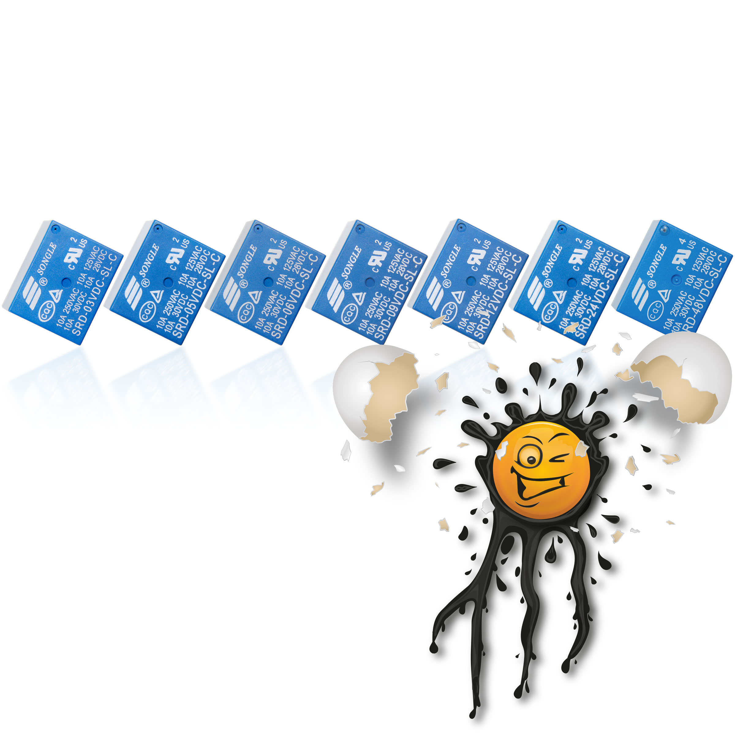 2 Stück Songle SRD Print Relais 3V 5V 6V 9V 12V 24V 48V DC – Bild 2