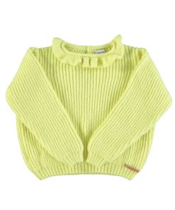 PiuPiuChick – Strickpullover „Collar“, Mint, Alpaka/Wolle Mix