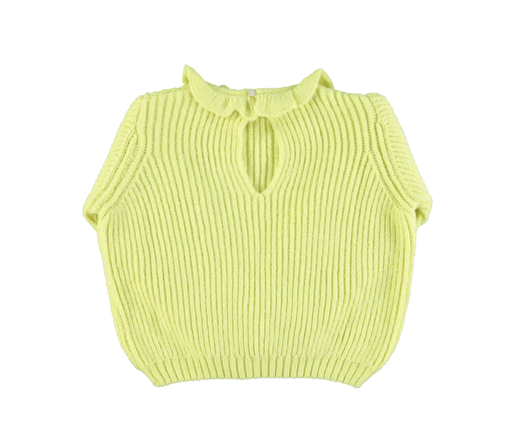 PiuPiuChick – Strickpullover „Collar“, Mint, Alpaka/Wolle Mix – Bild 5