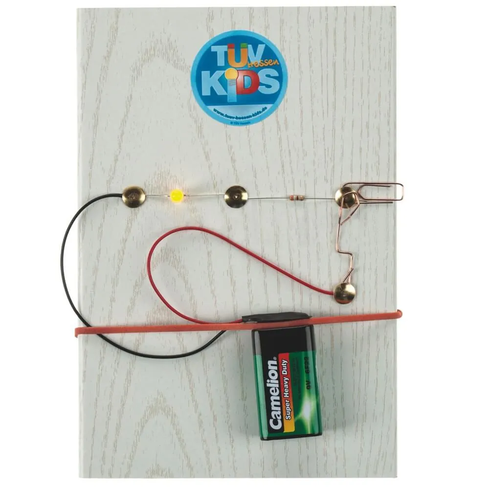 Stromprüfgerät mit LED & Batterie Elektronikbausatz Bausatz Kinder ab 8 Jahre