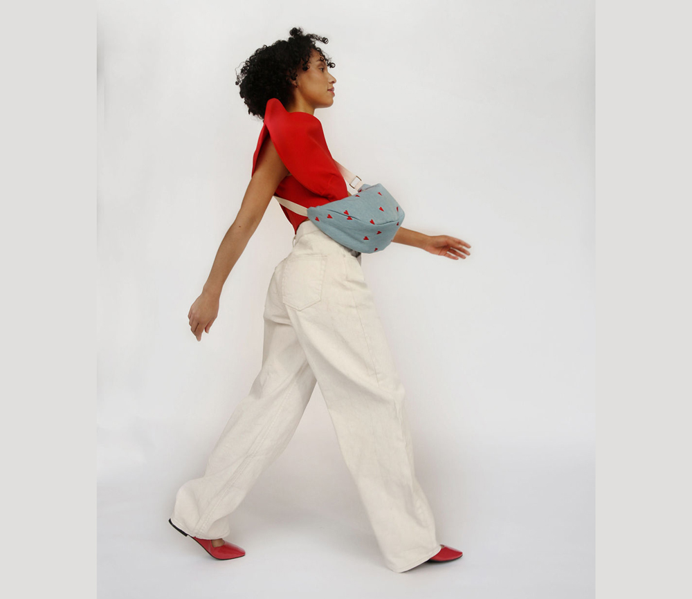 Studio Noos – Bauchtasche Fanny Pack „DENIM HEARTS“, Denim – Bild 4