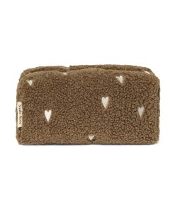 Studio Noos – Pouch „TEDDY HEARTS“, brown LIMITED EDITION