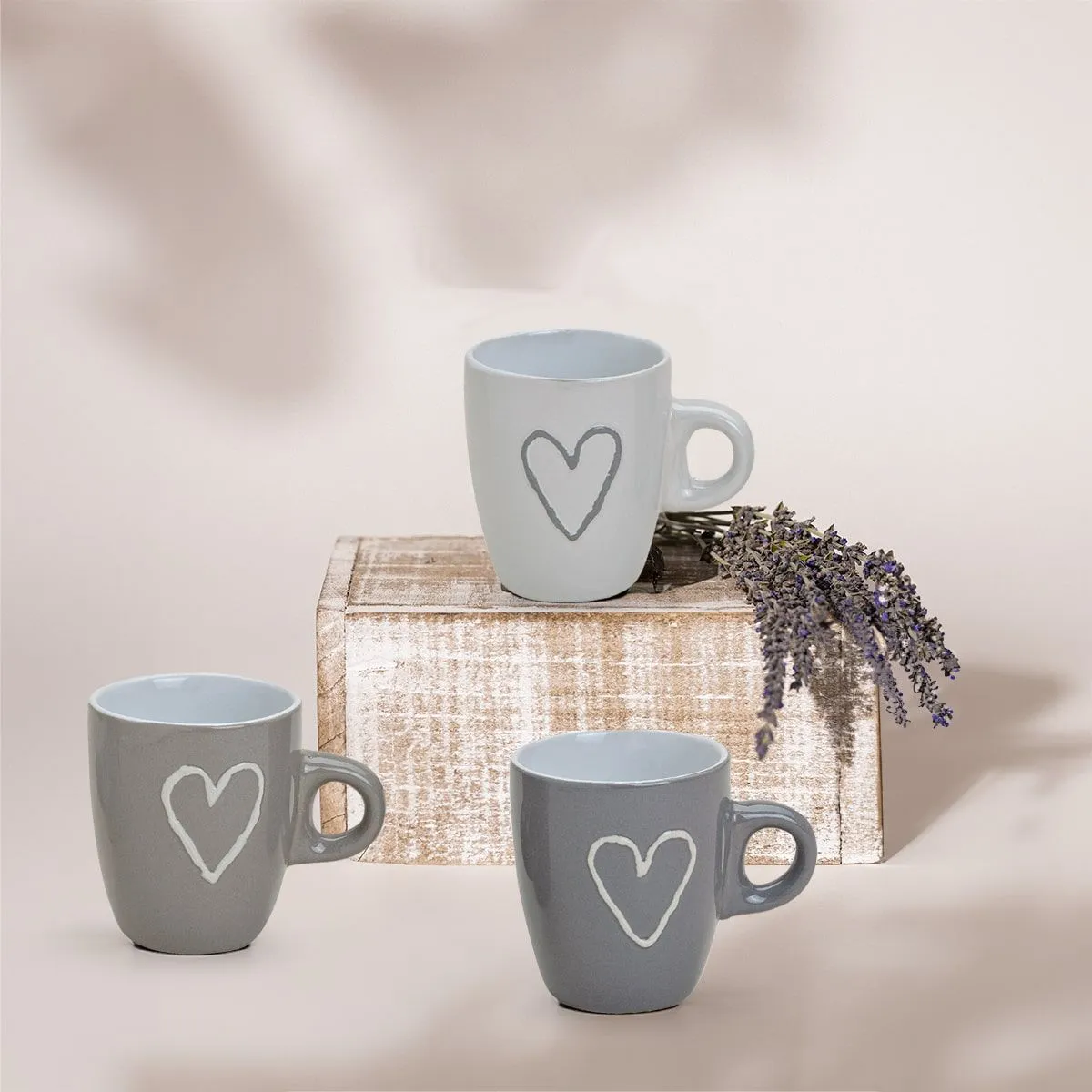 Süße Espressotassen Herz Tassen 6er Set 50 ml – Bild 7