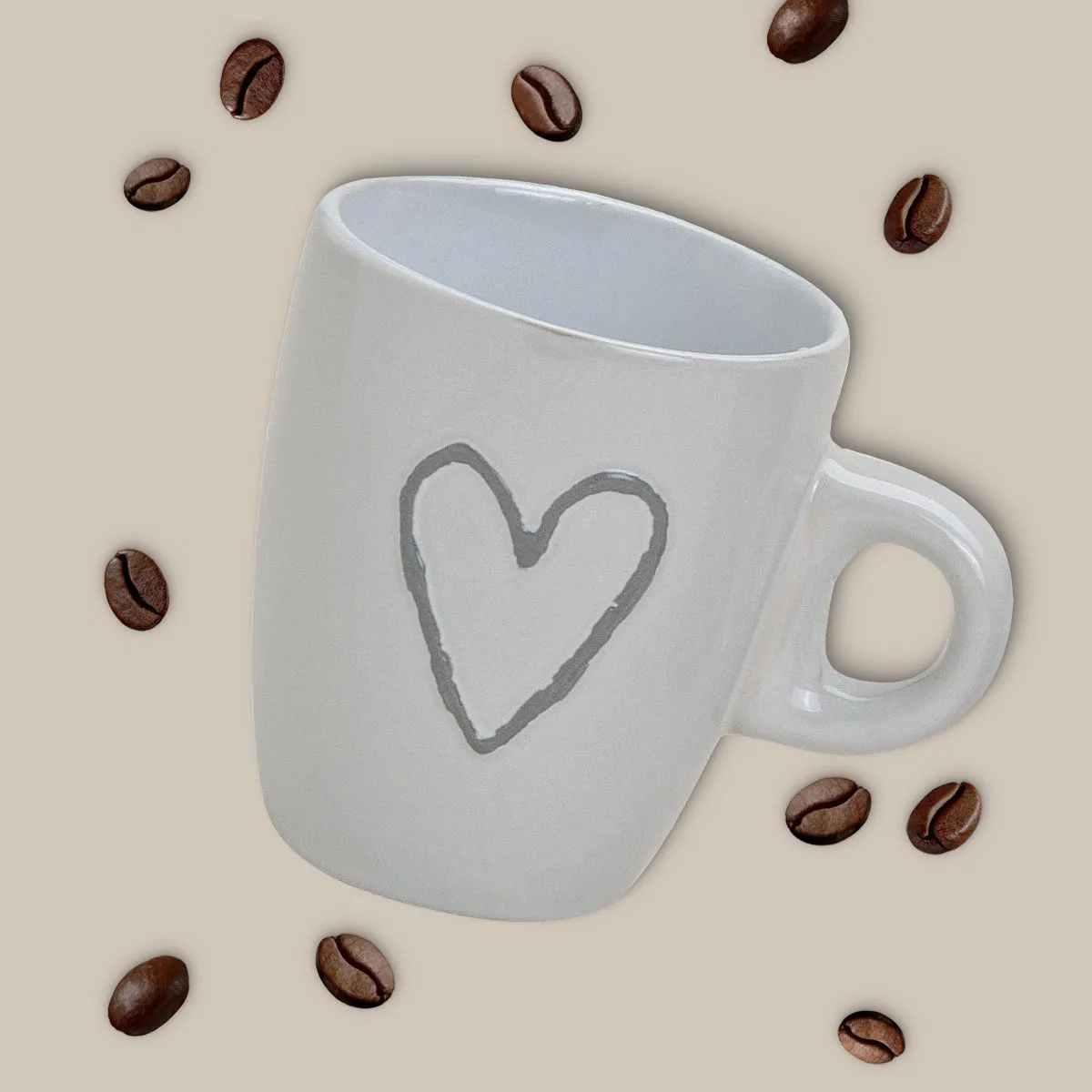 Süße Espressotassen Herz Tassen 6er Set 50 ml – Bild 4