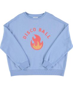 Sisters Department – Sweatshirt, „Disco Ball“, blue, Biobaumwolle