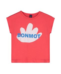 BONMOT ORGANIC – T-Shirt „SEAWEED“, RED, Biobaumwolle (4-5J.)