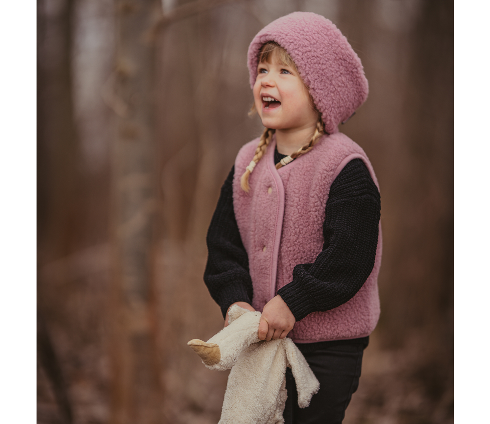 Alwero – Bodywarmer „TYB“ Junior, Biowolle, Venetian Pink, ultra light