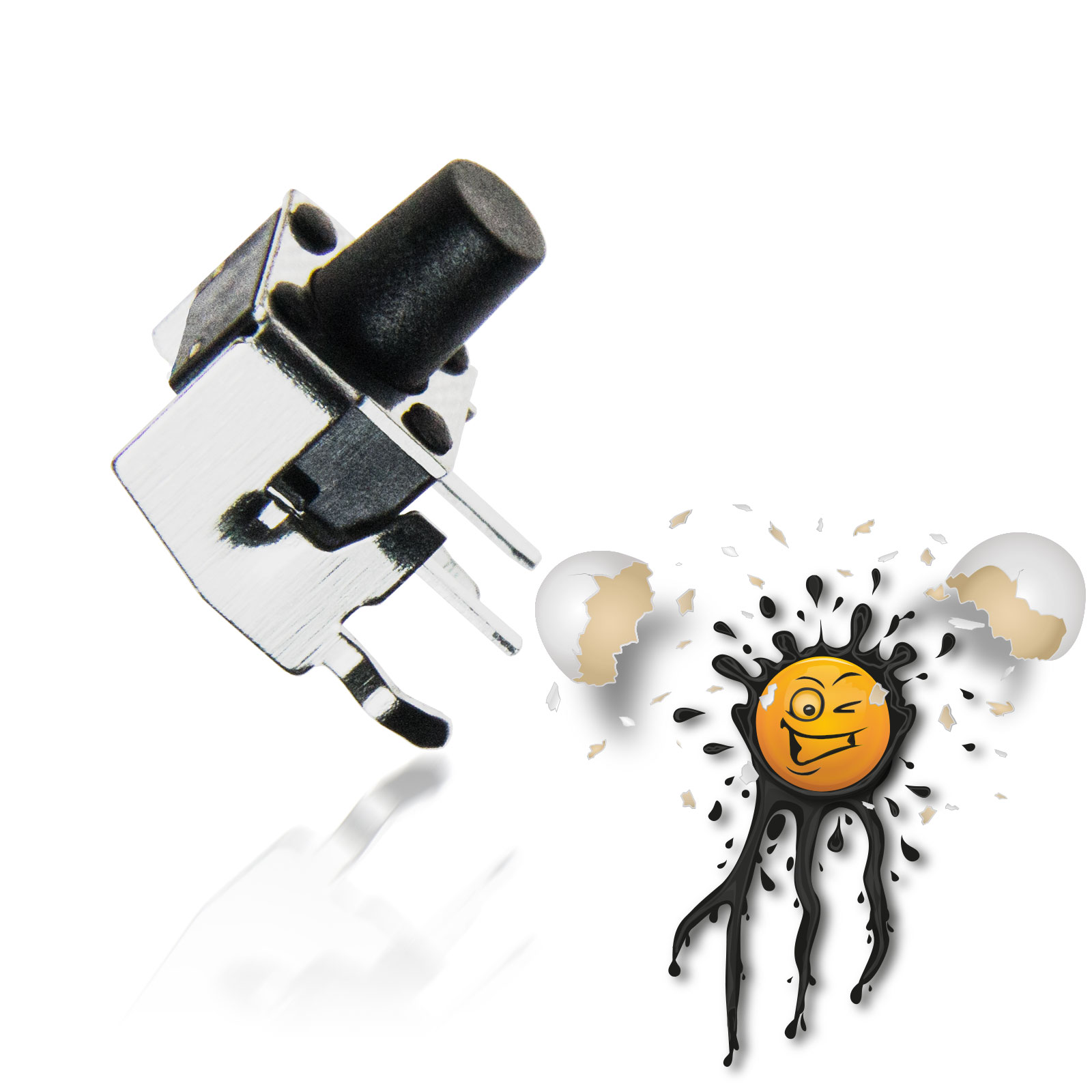 5 Stück DIY 90° right angle Mini Taster 4-polig 6×6 mm 10 mm – Bild 4