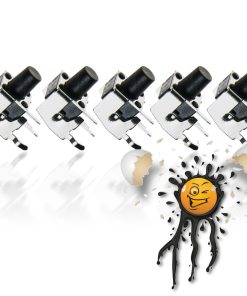 5 Stück DIY 90° right angle Mini Taster 4-polig 6×6 mm 10 mm