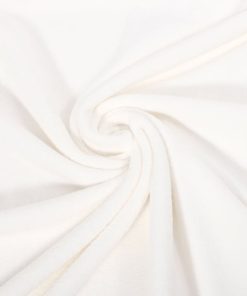 Sweatshirtstoff, Teddystoffoptik, dehnbar, weich und kuschelig – Ecru