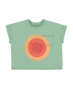 PiuPiuChick – T-Shirt „LA PLAYA“, green, Biobaumwolle