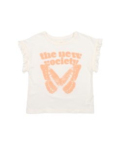 The New Society – T-Shirt „DEL REY“, off white, Biobaumwolle