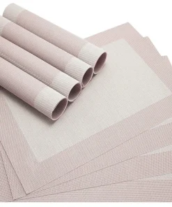 Tischset Platzset BORDA Platzmatten 8 Stk creme-weiß gewebt 46×33 cm