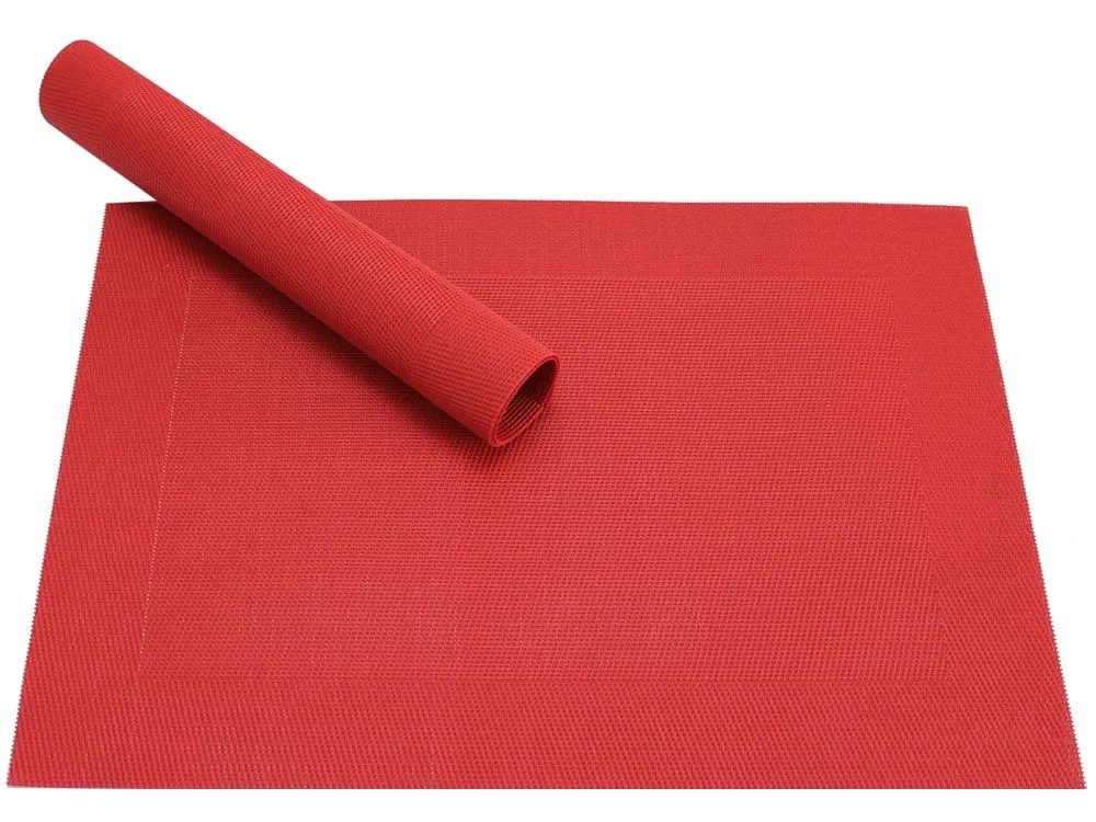 Tischset Platzset BORDA rot 1 Stk. Kunststoff gewebt abwaschbar – Bild 2