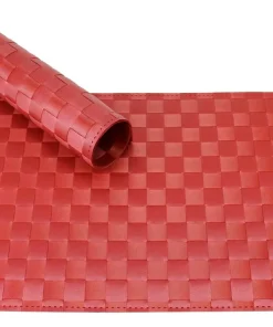 Tischset Platzset MODERN rot geflochten Kunststoff 1 Stk. 45×30 cm