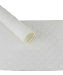 Tischset Platzset MODERN weiß geflochten Kunststoff 1 Stk. 45×30 cm