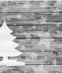 Tischsets Platzsets MOTIV abwaschbar Weihnachten Weihnachtsbaum & Holz