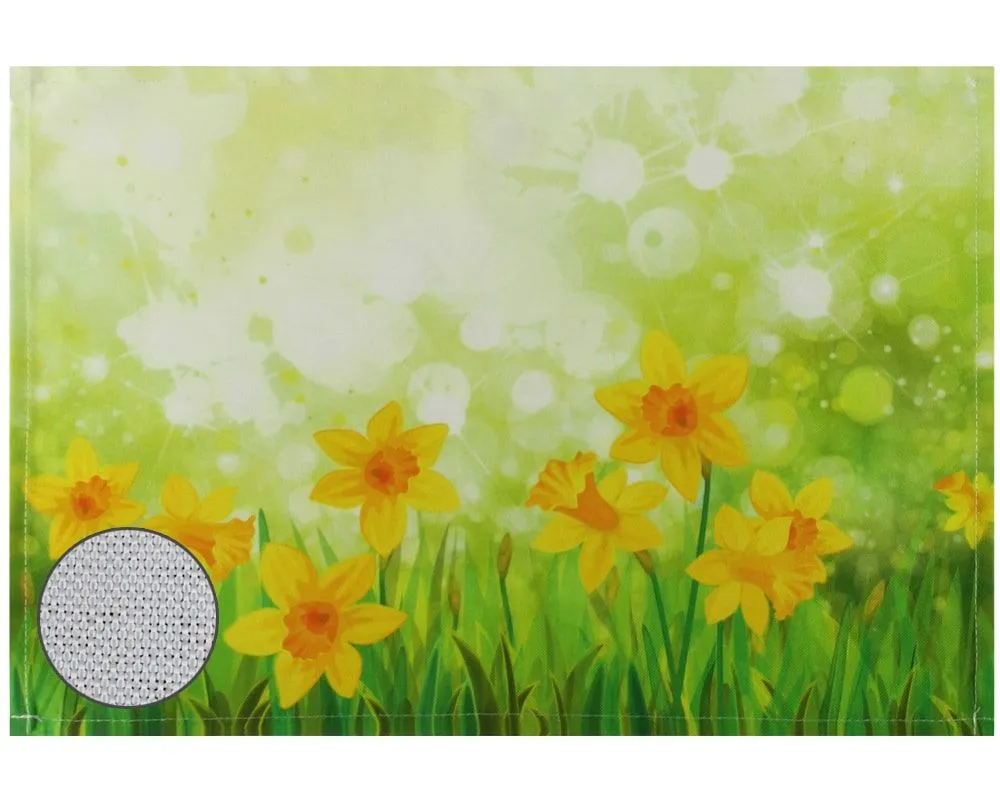 Tischsets Platzsets Textil CLOTH Osterglocken Blumen gelb grün 4er Set 45×30 cm – Bild 3