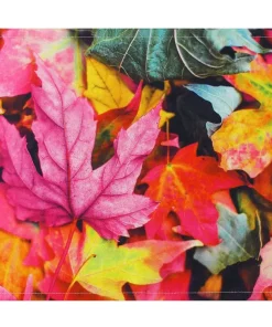 Tischsets Stoff CLOTH waschbar Laub Blätter Ahornblätter Herbst bunt