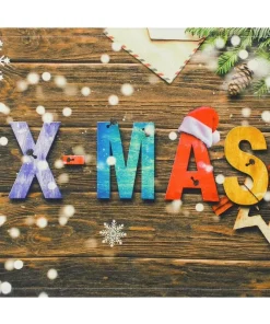 Tischsets Stoff CLOTH waschbar Weihnachtsdeko XMAS Holz Schneeflocken