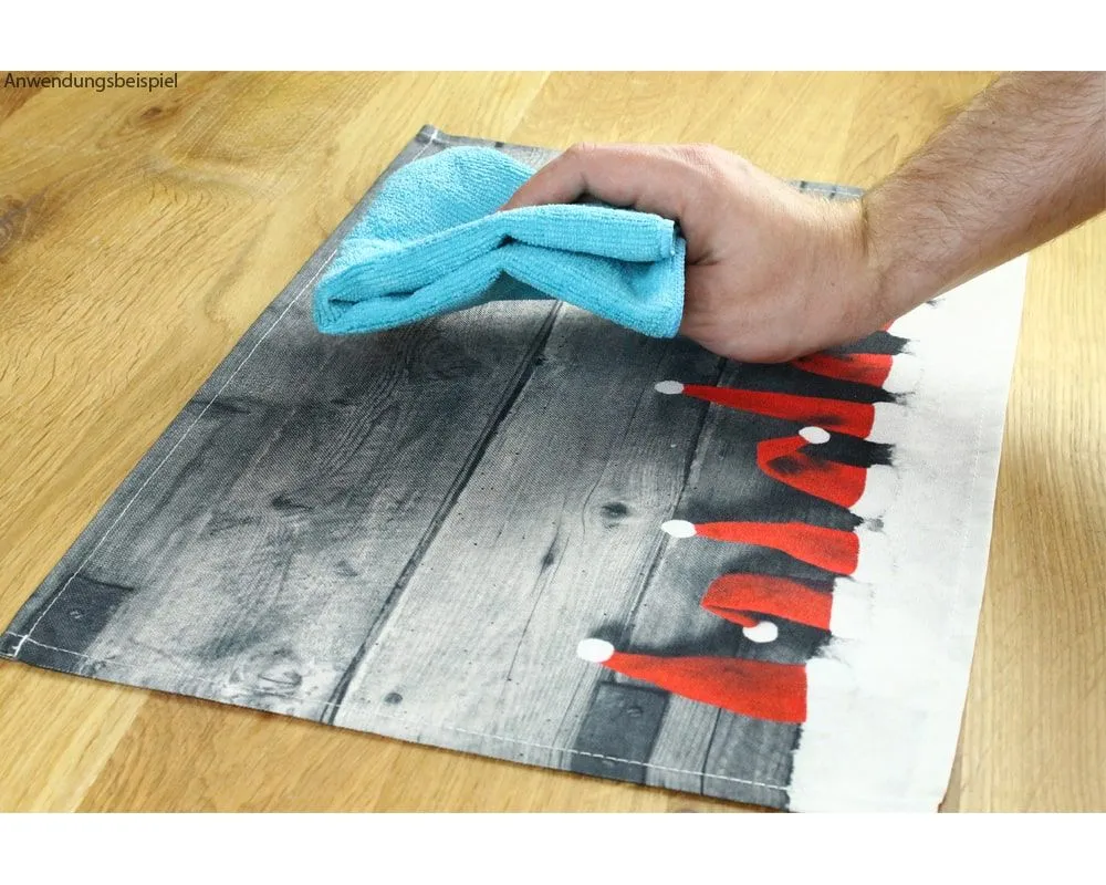 Tischsets Stoff CLOTH waschbar Weihnachtsdeko XMAS Holz Schneeflocken – Bild 9