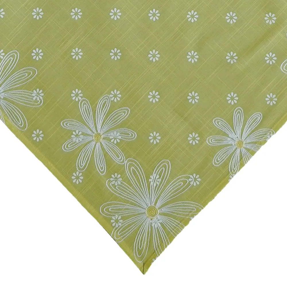 Tischwäsche Heimtextilien Blumen gelb & weiß Stick & Druck 1 Stk viele Modelle – Bild 3