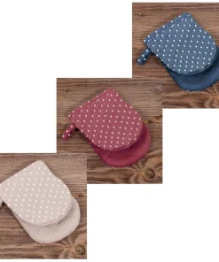 Topfhandschuhe Landhaus Premium Stil LINA Punkte Mini Ofenhandschuhe 3 Farben
