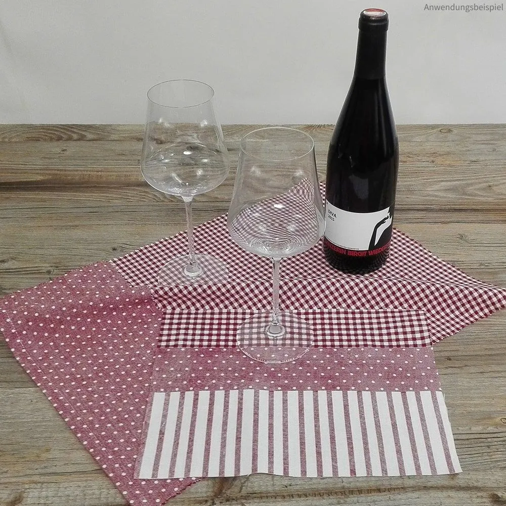 Topflappen Landhaus Premium LINA Herzform Punkte & Karo Untersetzer 20×20 3 Farben – Bild 9