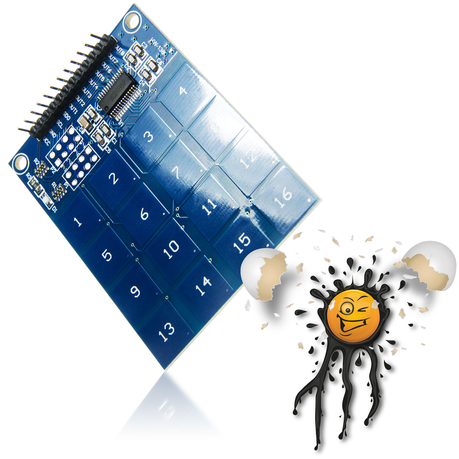 Touch Sensor Module 16 Kanal TTP229 – Bild 2