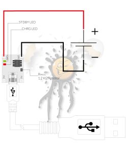 TP4056 standard USB Micro Akku Li Ion Laderegler