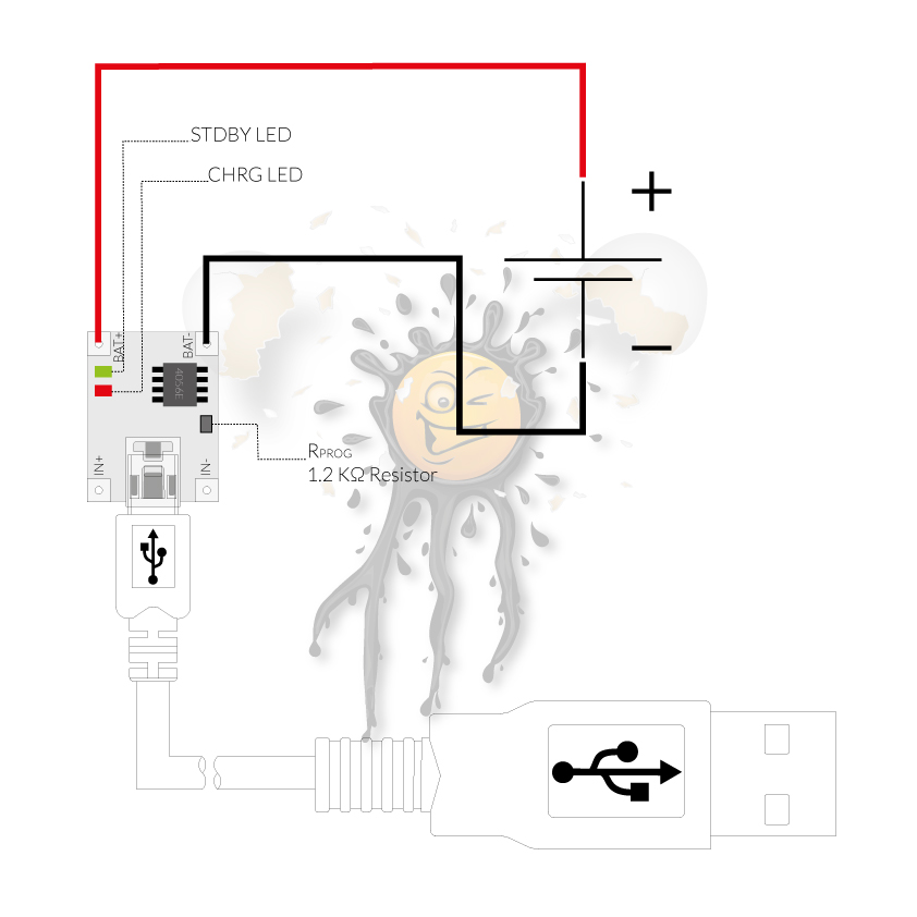 TP4056 standard USB Micro Akku Li Ion Laderegler