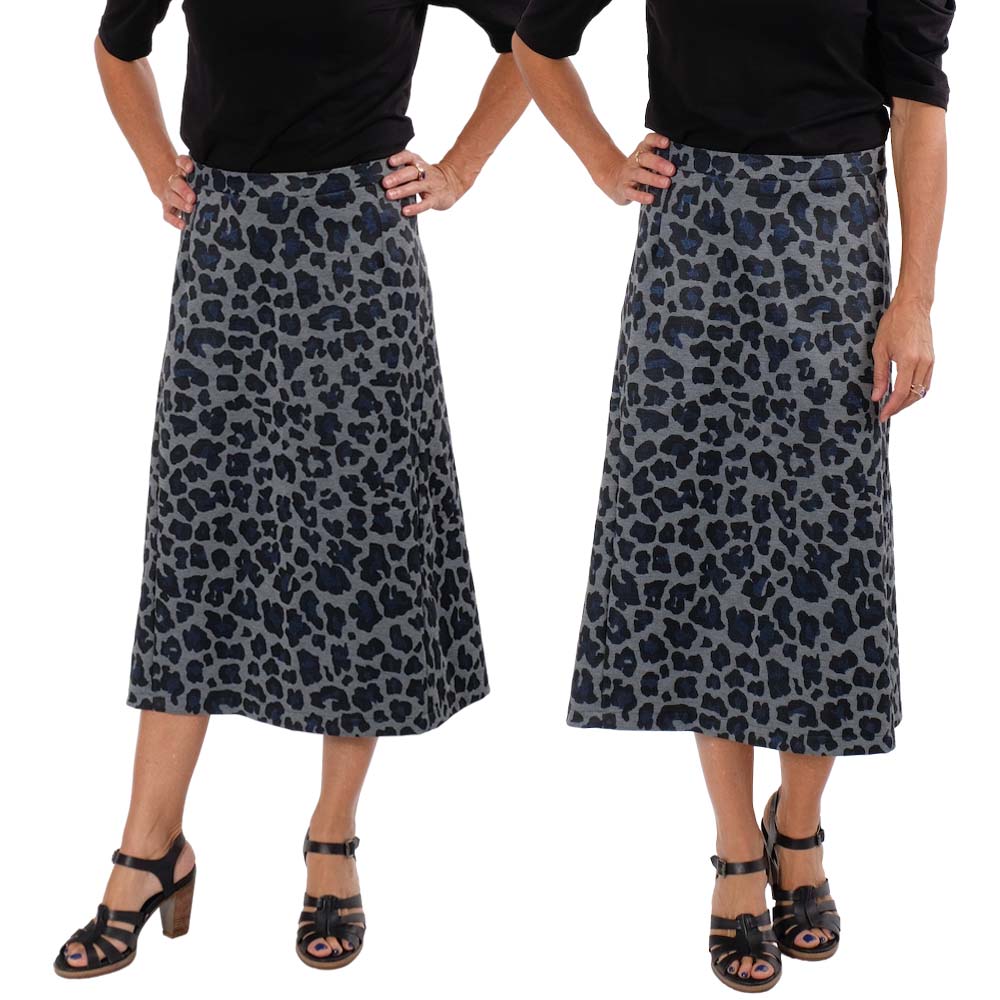 Romanit / Punta di Roma Viskosestoff – Leomusterung Grau – Bild 4